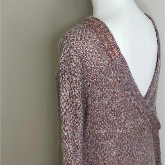 HINGE Sweater Womens Faux Wrap V-Neck Back Long Sleeve Lightweight Cozy … - Picture 6 of 9